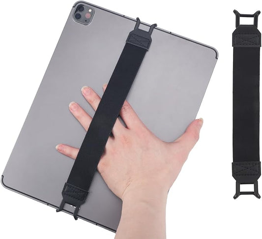Gosknor 2 Stück Tablet Gurt Sicherheitsgriffhalter kompatibel mit iPad Air Kindle eReadern 7,6-11 Zoll Geräten Schwarz – E58163