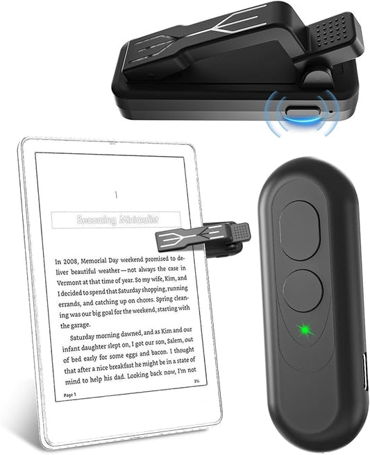 SZILBZ RF Fernbedienung 2nd Gen für Kindle Tolino Kobo E-Reader & iPad iPhone Tablets - Seitenwender mit USB-C Ladung