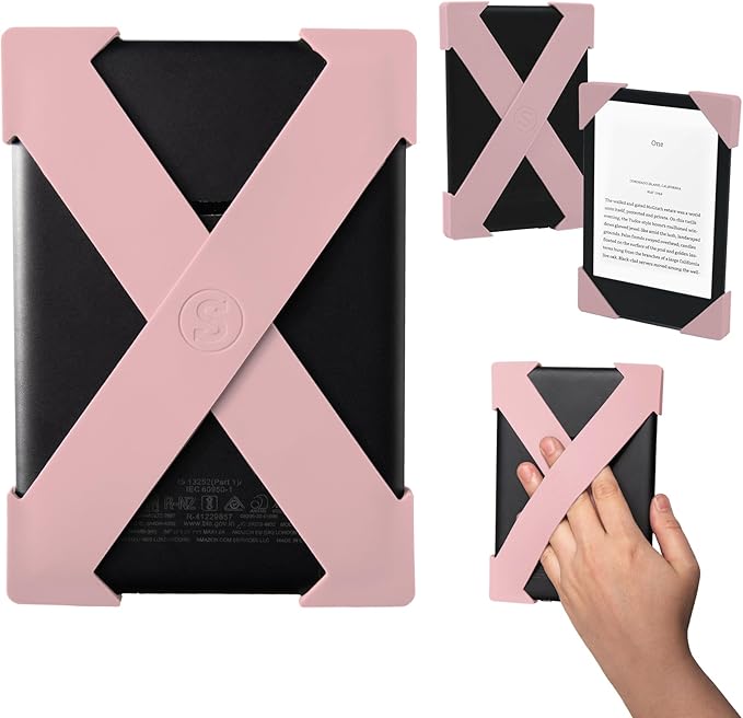 Strapsicle Handriemen für Kindle & Kobo Paperwhite 2024 & 2021, Signature – 2 Riemen, Blush, leichter Griff für Lesekomfort